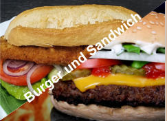 Burger und Sandwich